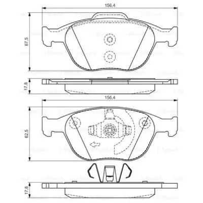 Set placute frana, frana disc BOSCH 0 986 495 066