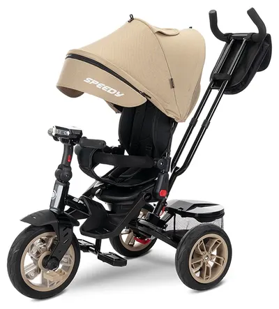 Tricicletă cu roți pneumatice (cu aer) Lorelli - Speedy, Beige