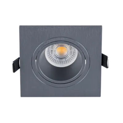 Spot Patrat Plastic cu Led Par 16 Cob 7w 4000-4300k Gri Inchis