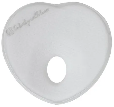 KikkaBoo - Pernă de aer cu memorie pentru copii Heart Airknit, gri