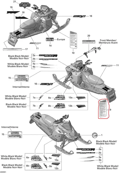 Abtibild avertizare securitate Ski Doo nr.9