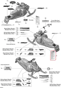 Abtibild avertizare securitate Ski Doo nr.9