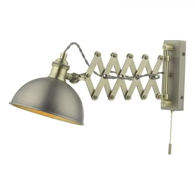 Corp de iluminat tip spot Governor Extendable Single Wall Spotlight Antique Chrome & Brass