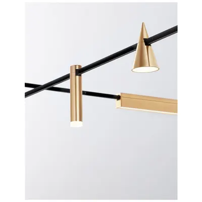 Sistem iluminat pe sina DECORATIVE MAGNETIC Satin Brass Aluminiu LED 5 Wat DC24V 300Lm 3000K IP20