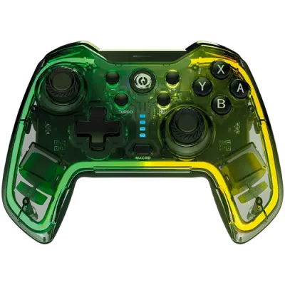 Gamepad Wireless Canyon CND-GPW02, Nintendo/PS3/PC/Android, Led RGB (Transparent)