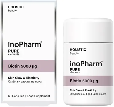 Pure Elements Biotin, 5000 μg, 60 capsule, InoPharm