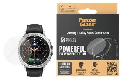 Protector de sticlă PanzerGlass - Galaxy Watch 8 Classic, 46 mm, transparent
