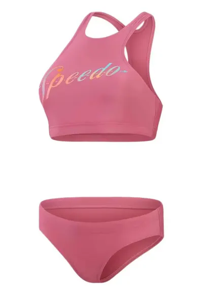Costum de baie dama Volley - sportiv - rezistent la clor - roz - material reciclabil