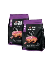 PAN MIĘSKO Sac hrana pisici, cu vitel si creveti S 2x400 g