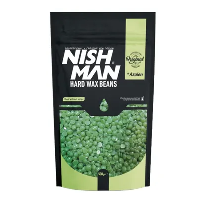 Ceară epilatoare - NISH MAN - granule 500 gr - Verde