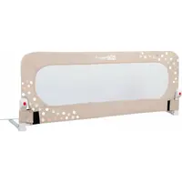 Protectie laterala pat, FreeON, Pentru bebe, Rabatabila, Instalare usoara, Dimensiune 135 x 57 cm, Little Dots, Conform cu standardul european BS7972:2001+A12009, Beige