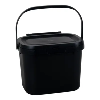 Recipient pentru deșeuri compostabile cu capac Addis, 24,5 x 18,5 x 19 cm, negru