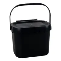 Recipient pentru deșeuri compostabile cu capac Addis, 24,5 x 18,5 x 19 cm, negru
