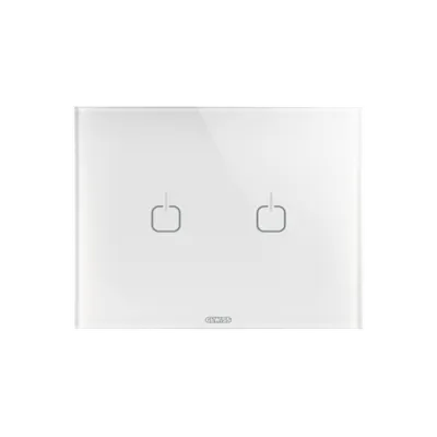 Placa ornament ICE TOUCH - Sticla - 2 SYMBOLS - WHITE - CHORUS