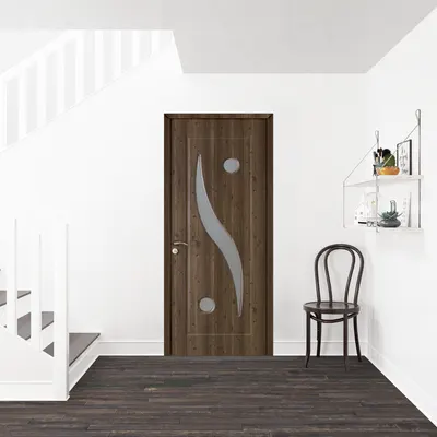 Usa de interior din lemn Trend cu geam OP-063 2000/600 Pin antic