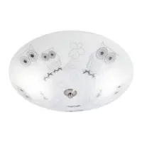Plafonieră pentru copii albă cu abajur din sticlă ø 39 cm Ugglarp – Markslöjd
