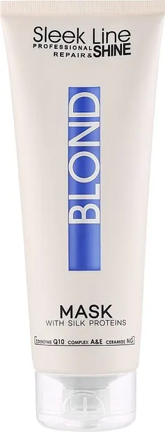 Masca pentru par blond cu pigment neutralizant albastru, 250ml, Sleek Line