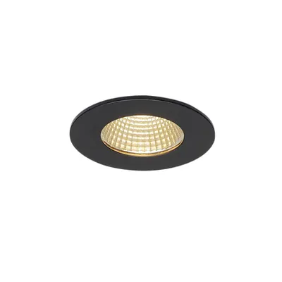 Spot incastrat, PATTA-I Ceiling lights, black recessed fitting, LED, 3000K, round, matt black, 38°, incl. driver