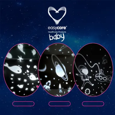 Lampa de veghe Easycare Baby Astronaut 3in1 cu proiectii