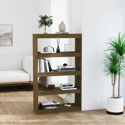 vidaXL Bibliotecă/Separator cameră maro miere 80x30x135,5 cm lemn pin