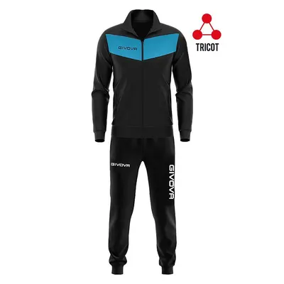 Trening unisex Givova Visa, negru/turcoaz, S