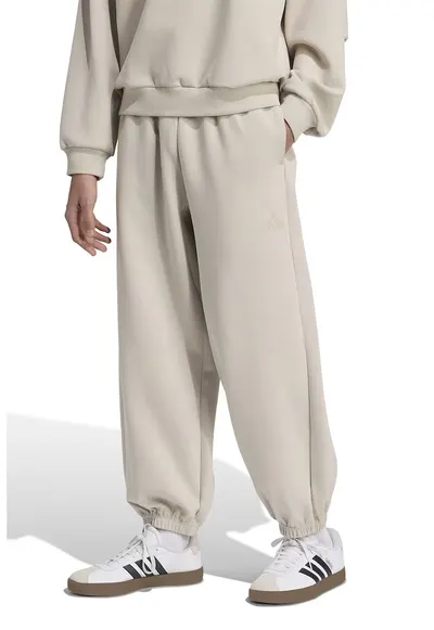Pantaloni de trening din amestec de modal cu snururi - Bej deschis