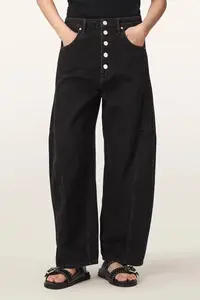 AllSaints blugi barrel pentru femei CARTER BUTTON JEAN