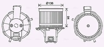 Ventilator habitaclu potrivit ABARTH 500 595 695, 500C 595C 695C; FIAT 500, 500 C, PANDA, PANDA HATCHBACK 0.9-Electric 09.03