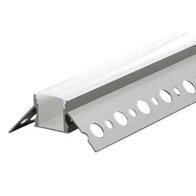 Profil unghiular de exterior aluminiu banda LED pentru rigips, 13mm, 3m - Comenzi sub 25 buc/bax: ridicare din depozit