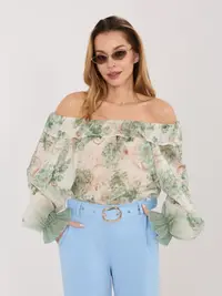 Bluza lejera cu imprimeu floral 2