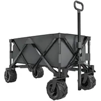 Outsunny Cărucior de Grădină cu Mâner Telescopic, Cărucior Metalic cu Spațiul de Depozitare din Material Oxford, 108x55 cm, Gri