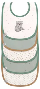 Bavețele pentru bebeluși Lassig - About Friends, Racoon, 5 bucăți