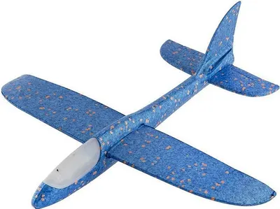 Jucărie pentru copii Grafix - Avion din spumă, cu lumina, Sortiment