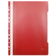 Dosar cu sina Noki 482011-080, plastic, rosu, multiperforatii pentru arhivare, colturi rotunjite, set 25 buc