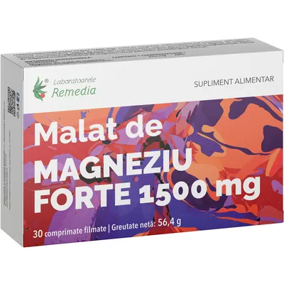 Malat de Magneziu Forte 1500mg 30cpr