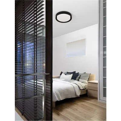 Plafoniera KOI Nisipiu Negru Aluminiu & Acrylic LED 30W 230V 1800Lm 3000K IP20