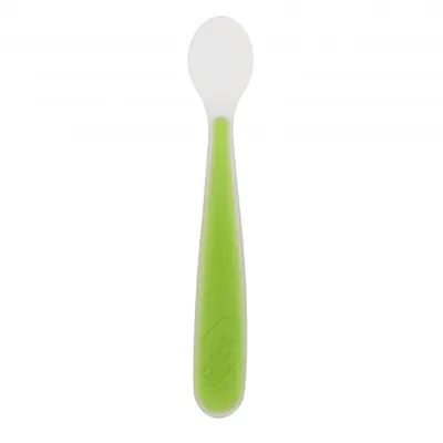 Lingurita silicon Chicco 6luni+, verde