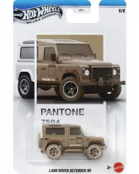 Masina metalica, Hot Wheels, Silver Series, Pantone 7504, Land Rover Defender 90, JKY62