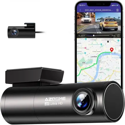 Camera auto DVR AZDOME M300S, 4K fata + 1080P spate, 5GHz WiFi, GPS, Unghi 170, comanda vocala 6973888261273