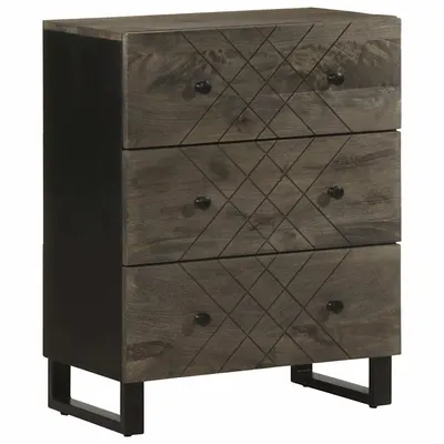 Gossi bufeta neagra 60x33x75 cm lemn masiv de mango