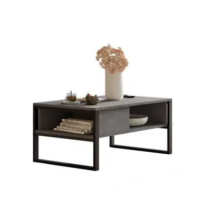 Masuta de cafea ML34-RG, argintiu, 100x59,7x44,4 cm