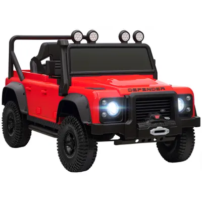 AIYAPLAY Mașină Electrică pentru Copii 3-5 Ani Land Rover 12V și Telecomandă Roșu | Aosom Romania