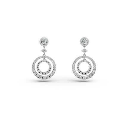 Cercei din aur alb cu diamante de 2.035ct