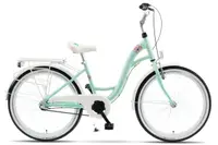Bicicleta copii Kands® Olivia Aluminiu Roata 24'' 130-165 cm, 3 viteze, Menta