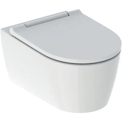 Vas wc suspendat, One, cu capac si spalare TurboFlush, alb, Geberit