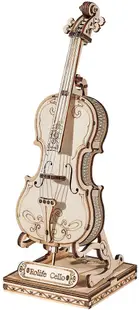 Puzzle 3D din lemn Robo Time din 58 de piese -Violoncel