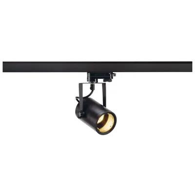Iluminat decorativ pe sina, EURO SPOT TRACK Senile GU10, la fata locului negru pentru 240V track 3 faze, QPAR51, negru, max. 25W, inclusiv. adaptor 3 faze