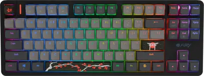 Tastatură de gaming Fury - Kanabo K6, Gateron Magnetic Orange, RGB, negru/gri