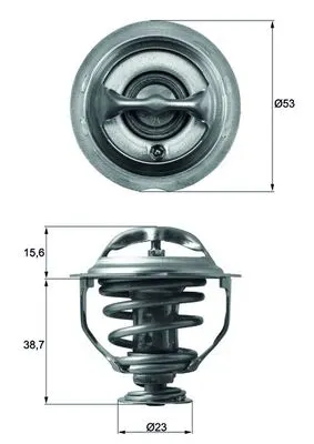 Termostat Lichid Racire (95 C) Potrivit Audi A3, A4 Allroad B8, A4 B6, A4 B8, A5, A6 C7, Q3, Q5, Tt; Vw Beetle, Eos, Golf Vi, Jetta Iii, Jetta Iv, Multivan T5, Multivan T6 1.8-3.2 07.02
