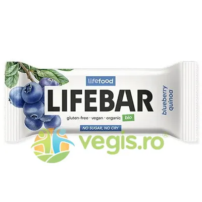 Baton cu Afine si Quinoa fara Zahar Adaugat Ecologic/Bio 40g